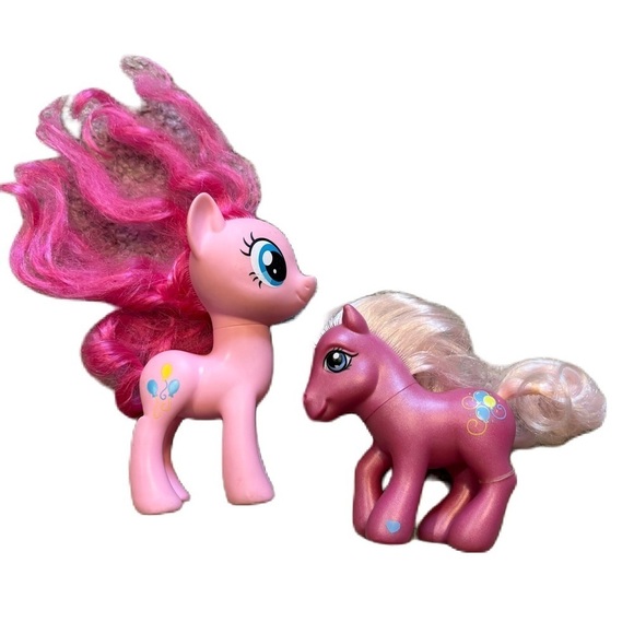 Vintage ”Pinkie Pie”Hasbro My Little Pony G3 Pony Bundle Lot Toy Pink Glitter - Picture 1 of 6